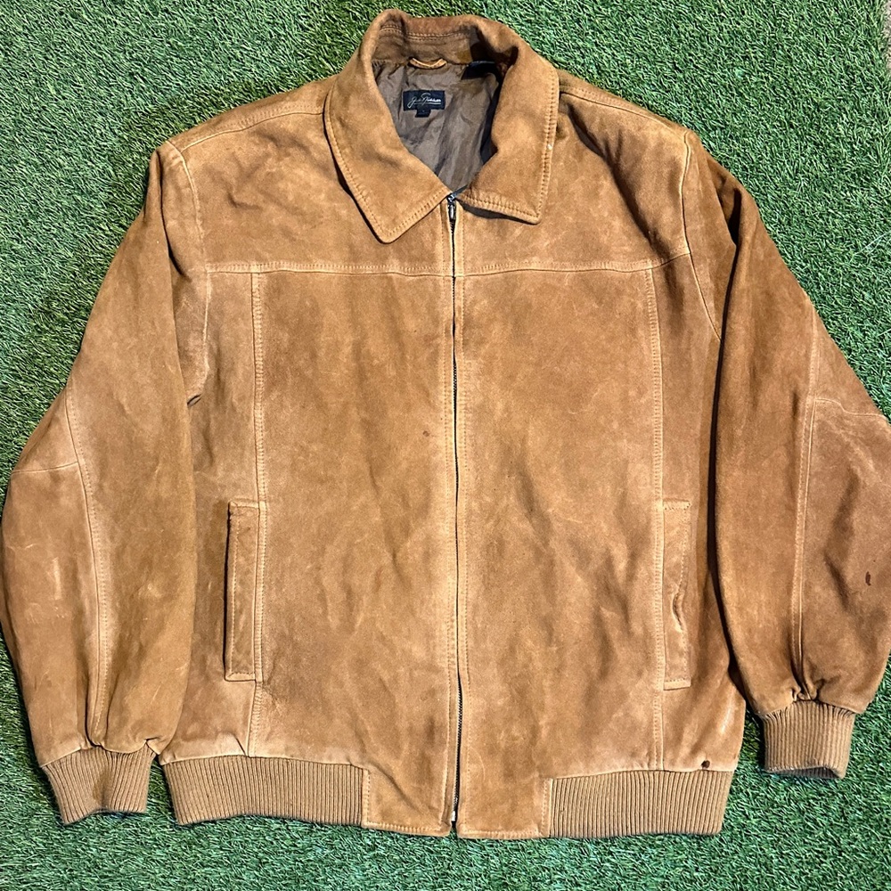Vintage Jack Spicklaus Men's Tan Suede Jacket